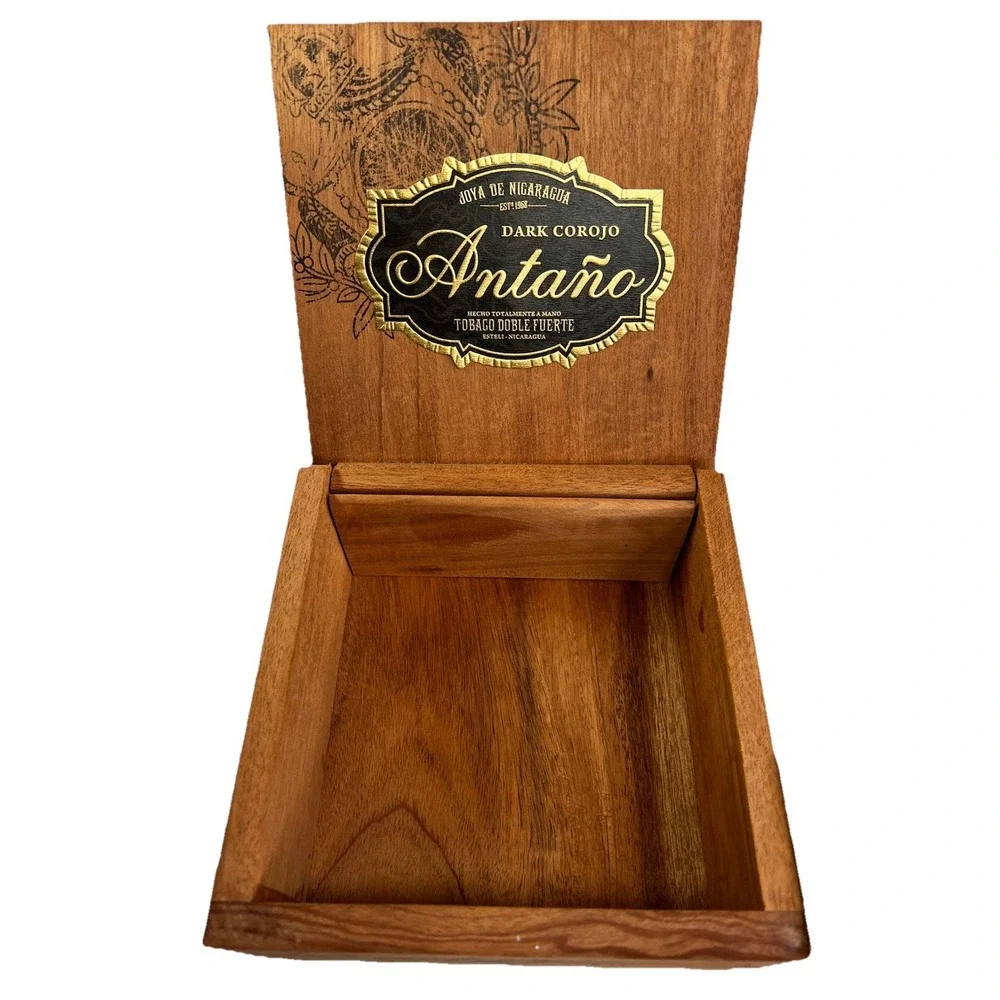 Handmade Wooden Dovetail‎ Antano Joya de Nicaragua Dark Coroja Cigar Box Humidor